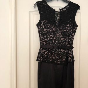 Formal peplum lace dress